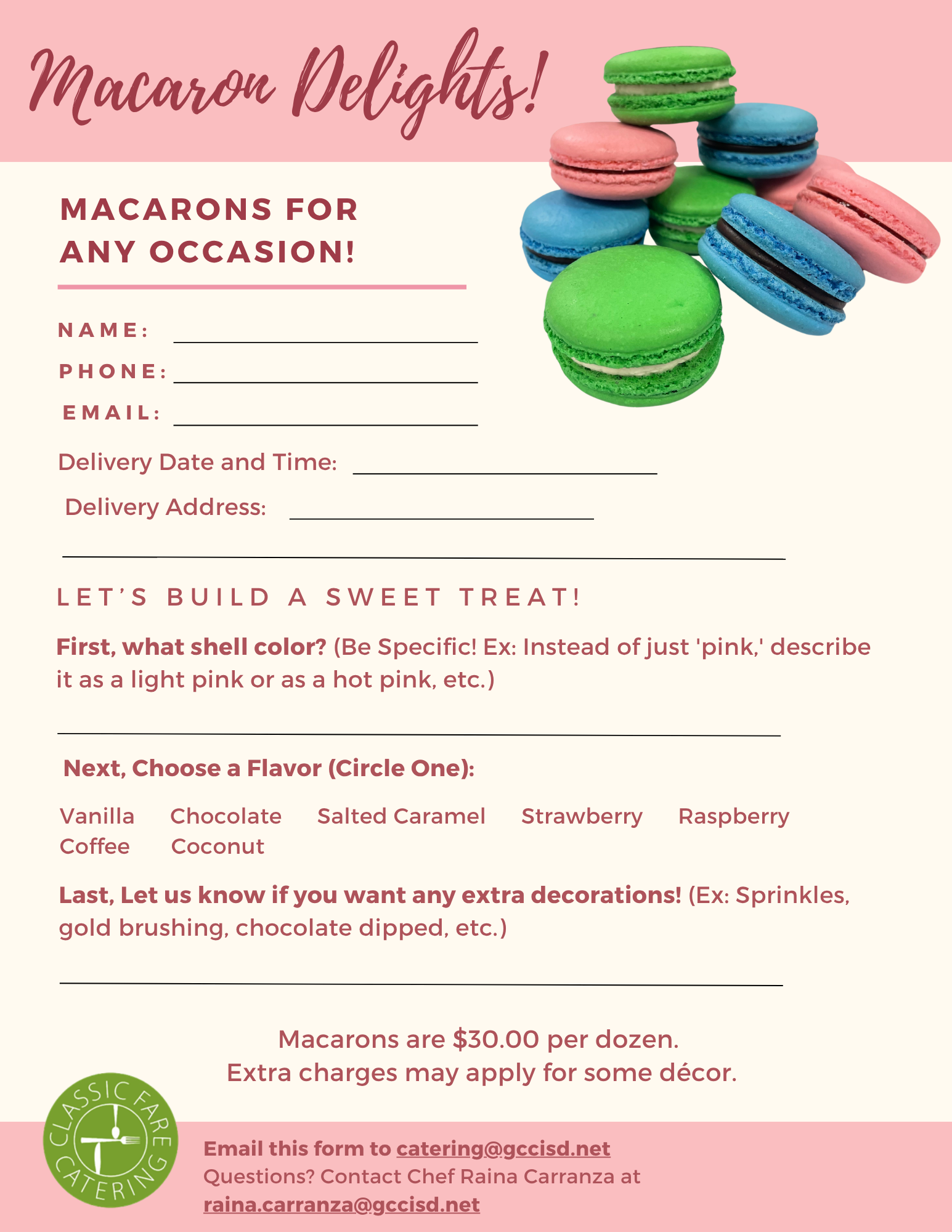 macaron order form